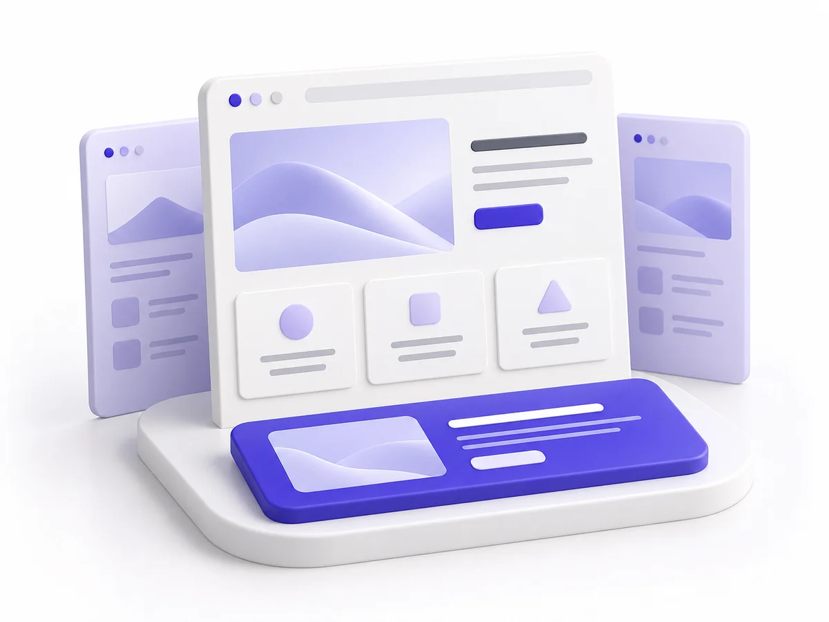 A complete business website assembled from coordinated pages